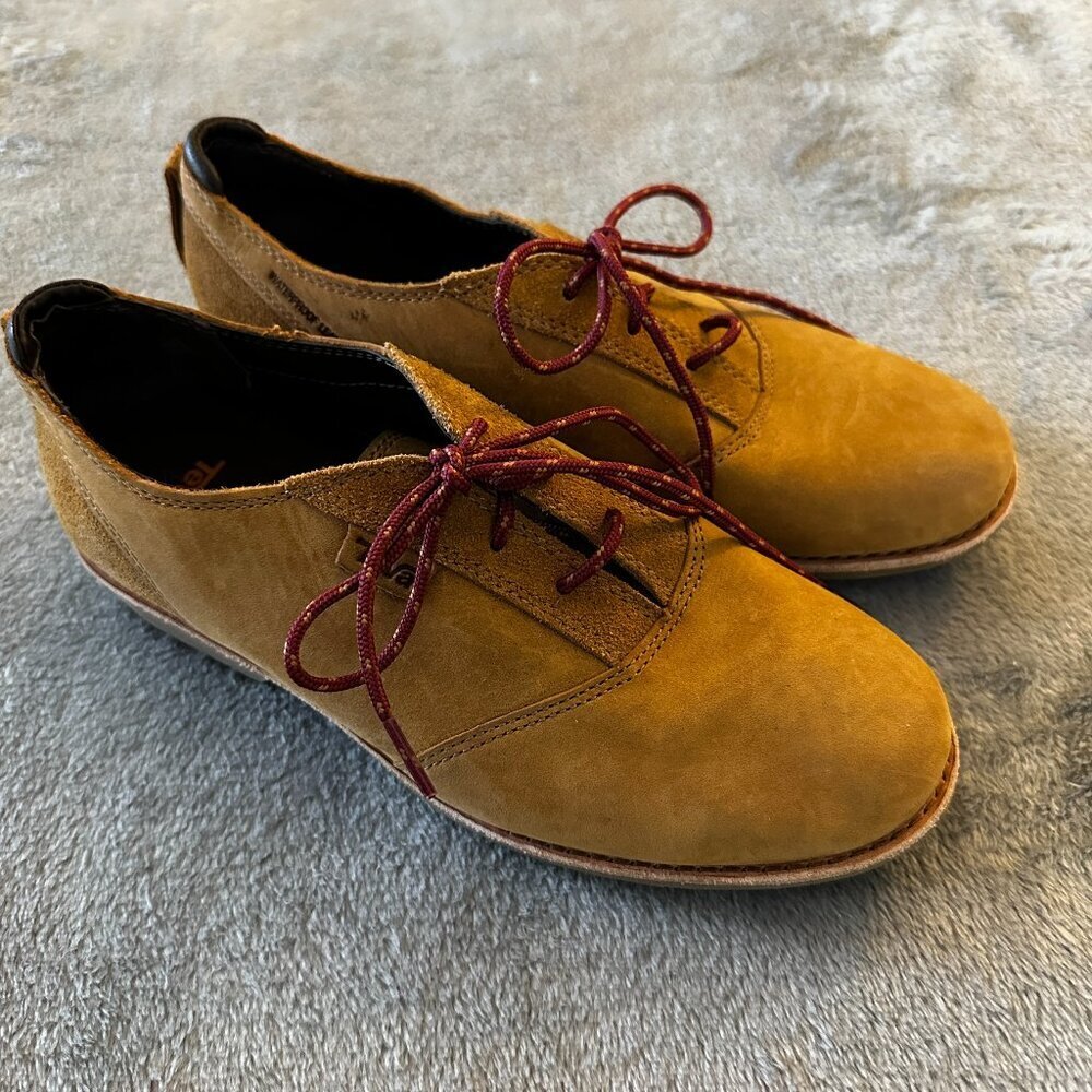 Teva De La Vina Dos Lace Up Brown Leather Oxford Loafers Shoes Women's 7